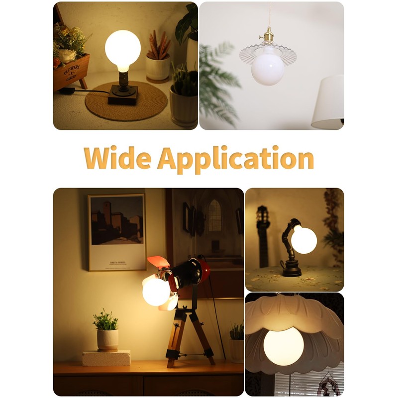 CRLight 5-inch 12W 2700K Opal Dimmable Warm White Large Globe
