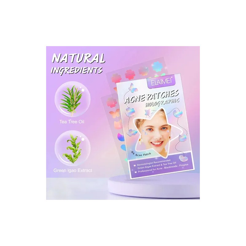 86 Parche Holográfico Acné Espinillas Tea Tree Pimple Patch