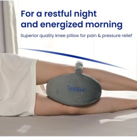 Tevanas knee pillow for side sleepers – 50D High density Memory foam leg pillow