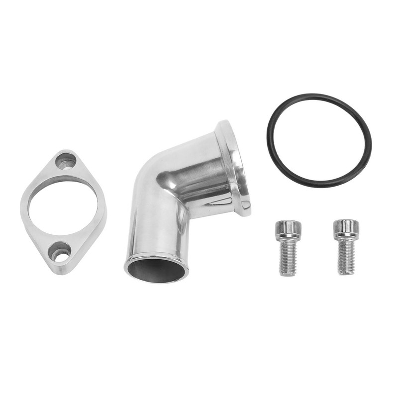 Water Neck Thermostat Housing 8459BK 15° Swivel Silver Thermostat Housing