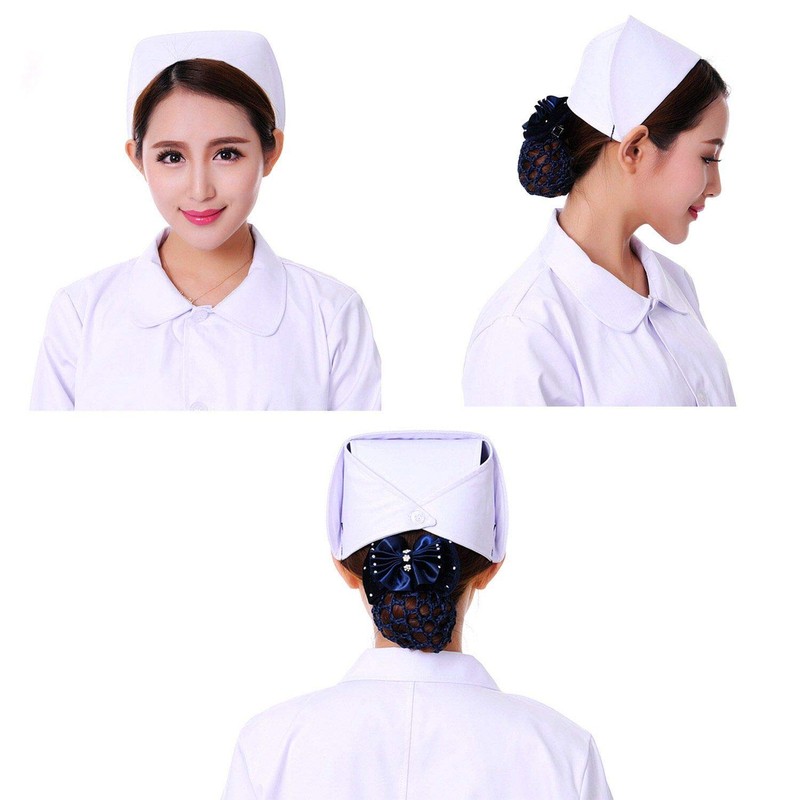 sansheng Nurse Hat,2 Pack Nurses Caps Costume Female Nurses Hat