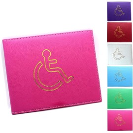 ORCHIDS Premium Blue PU Leather Disabled Parking Badge Holder for Cars (HOT Pink)