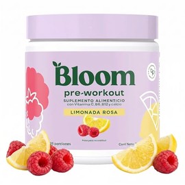 Bloom Nutrition Pre Entreno con Cafeína Natural de Guaraná, Beta Alanina y L-Citrulina | Alta Energía Natural y Enfoque | Con Vitamina C y B12 | Sin A
