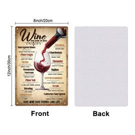 SUPERDANT Wines Tin Sign Wines from Around the World Metal Signs Good Wine Good Friend Funny Signs and Plaque Wine Sign Bar Metal Wall Art for Man Cave Bar Kitchen Cafes Indoor Decor