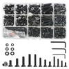 747 Pcs Nuts And Bolts Assorted Set(M3/M4/M5), Flat Hex Socket