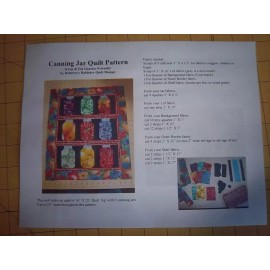 Canning Jar Quilt Pattern - Fat Quarter & Scrap Friendly - 16" X 20" Mini Quilt