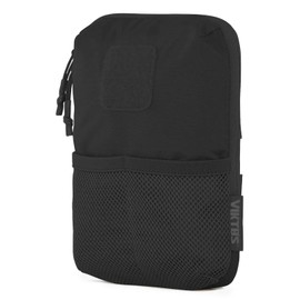 VIKTOS Hookie Series Zippered EDC Storage Mid-Sized 9" H x 7" W x 2" D Easy to Attach Bag with Molle Hook Backing & 2" x 2" Loop Panel, Black