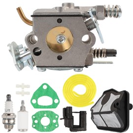 Carbhub 530071987 Carburetor Compatible with Husqvarna 141 142 136 137 Chainsaw 141 137 141 Chainsaw Parts WT-834 WT-657 WT-529 WT-289 WT-285 WT-239 with Air Filter Fuel Filter Spark Plug