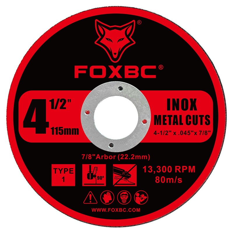 FOXBC 4-1/2 Inch Cut Off Wheel Discs for Angle Grinder,