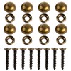 8Pcs Brass Decorative Screws with Caps, Mirror Screws with Decorative