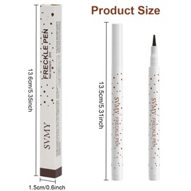 Natural Lifelike Freckle Pen, Easy to Color & Waterproof Freckle Makeup Pen, Soft and Long-lasting Freckles Pen for Effortless Sunkissed Makeup, Light Brown, Fine Felt Tip Design