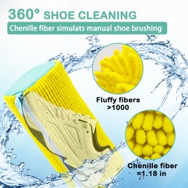 artgeeker Shoe Washing Machine Bag, Shoe Washing Bag for Sneakers, Reusable Laundry Shoe Bag for Washer and Dryer, Yellow 2Pcs