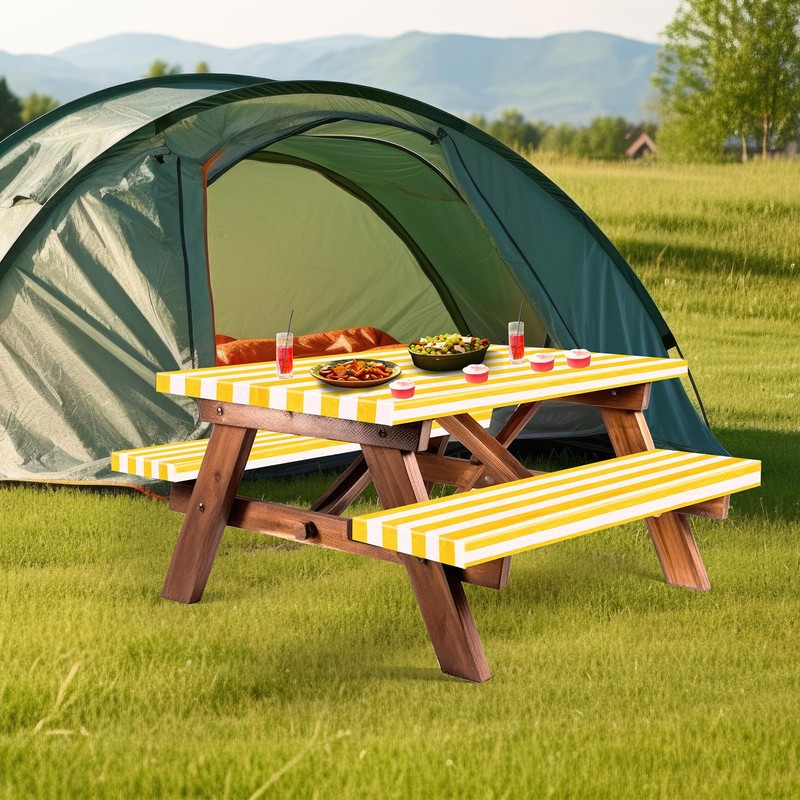 SmoothNovelty Picnic Table Cover with Bench Covers 72 x 30
