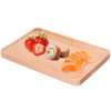 Fruit Dishes Beech Wooden Serving Tray Rectangular Decorative Dessert Plate