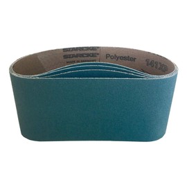 Starcke Premium 4 x 21 Blue Zirconia Cloth Sanding Belts | For Wood, Metal & Composites (24 Grit, 6 Pack)