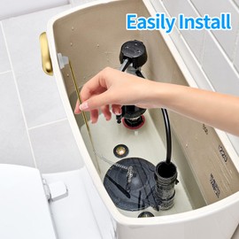 Allhercom Toilet Flush Handle Replacement Kit for Front Mount Universal Bowl Tank, Zinc Alloy Flusher, Brass Trip Levers, Toilet Repair Parts Compatible with American Standard (Gold)