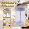 2PCS/SET 2 Quart/64oz Mixing Pitcher with Adjustable Plunger & Lid