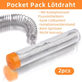 2 Pieces Solder Wire 1mm Diameter Rosin Core Solder High Flow Solder Wire for Repair Electrical Soldering Components (Net 20g)