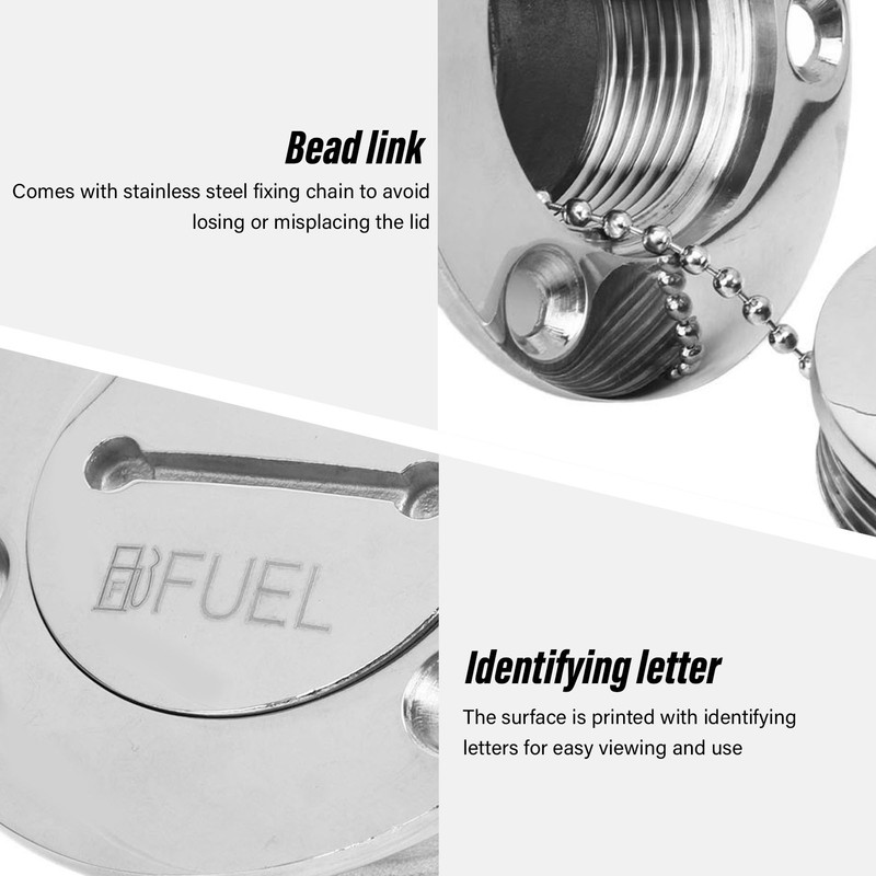 Boat Deck Filler with Key Cap Marine Stainless Steel Hardware