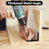 Pack of 16 Angle Connectors, Black, Metal Angle 90 Degrees,