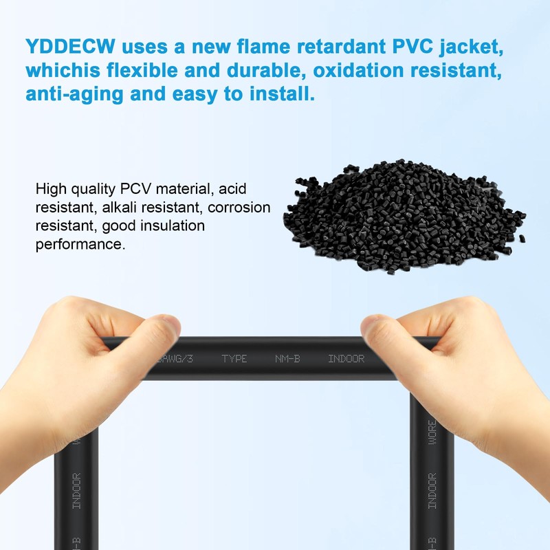 YDDECW 6/3 NM-B Wire with Ground - 10FT 6 Gauge