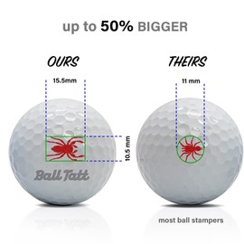 Ball Tatt - Outta Bunkers Golf Ball Stamp, Golf Ball Stamper, Self-Inking Golf Ball Stamp Markers, Reusable Golf Ball Marking Tool to Identify Golf Balls, Golfer Gift Golfing Accessories