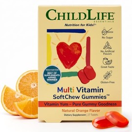 Childlife Multi Vitamin Softchew Gummies Tablets Natural Orange Flavor Gomitas Multivitamínicas Tabletas Sabor Naranja