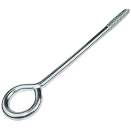 AERZETIX - C57963 - Set of 5 eye screws for screwing Ø10x160mm - self-tapping eye screw closed - made of steel - colour silver