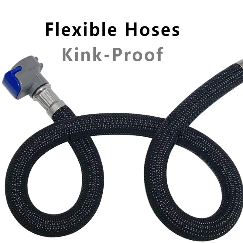 Quick Connect Faucet Water Supply Lines, 20 Inch, Widespread Bathroom