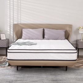 REGOSS Twin Mattress, 10 inch Hybrid Twin Mattress with Bonnell Coil, High Density Foam Mattresses in A Box, Medium Soft for Pressure Relief