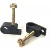 SatelliteSale Black Flex Clips for Single Coax Cable Wire Mount