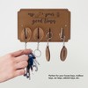 Key Holder Rack 4 Hook Cute Pendant Poplar Wooden Key
