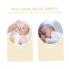 Kisangel 5pcs Bamboo Fiber Saliva Towels Reusable Washable Face Wipes