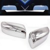 Triple Chrome Plated Door Mirror Overlay No Signal Opening Compatible
