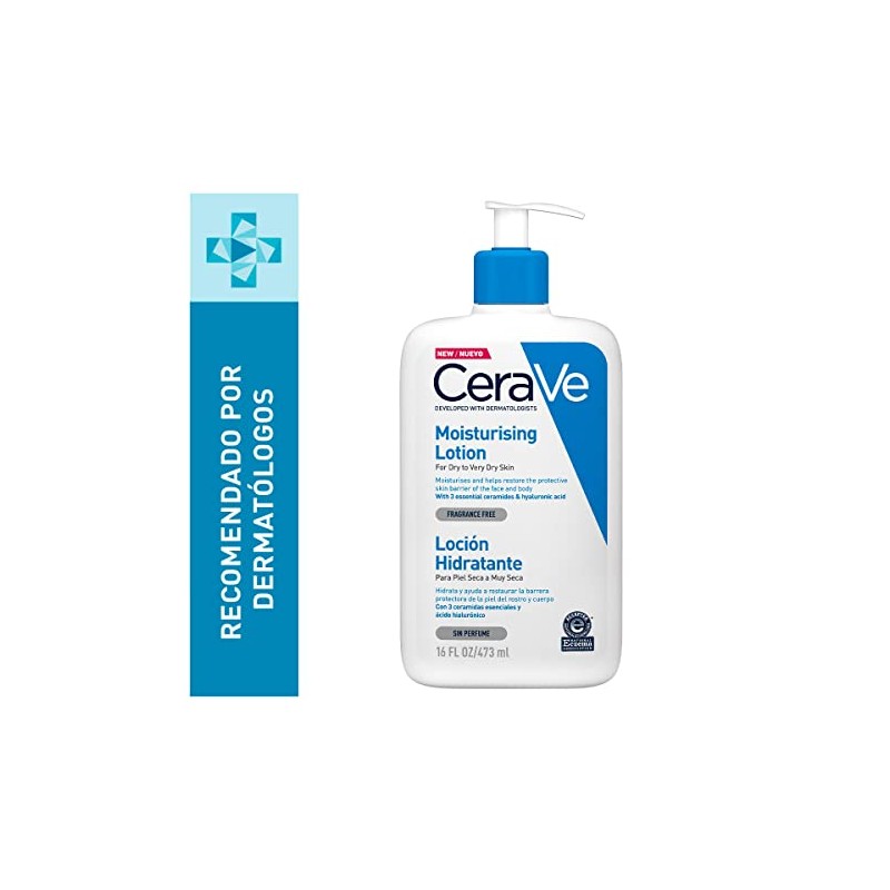 CeraVe Loción Hidratante de Rostro y Cuerpo para Piel Seca
