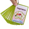 Richardy Fruits,Vegetables 2 Sets of English Flash Cards Kids Pocket