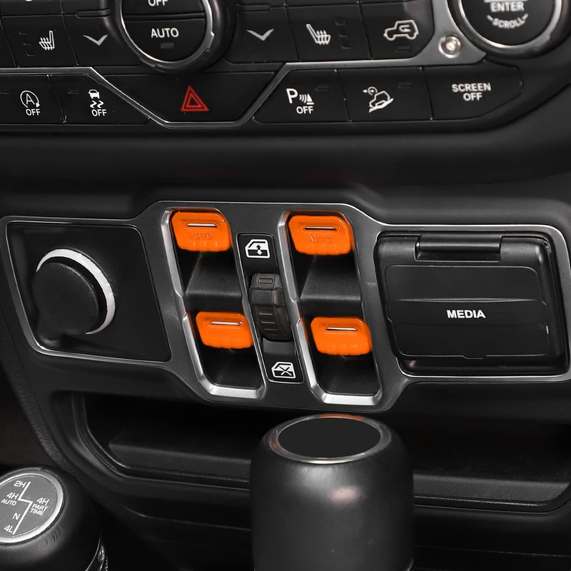 CheroCar for Jeep JL Window Switch Button Cover Trim Interior