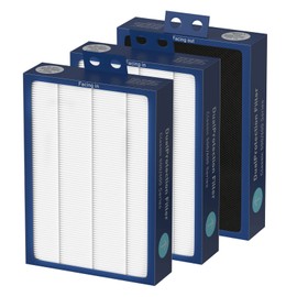 3-Pack Classic 500/600 Series HEPA Filter Replacement Compatible with Blueair Classic 500/600 Series Air Cleaner Purifiers 501 503 505 510 550E 555EB 601 603 605 650E Particle Filter