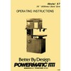 POWERMATIC 87 20" Band Saw Operating Instructions Manual
