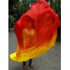 Winged Sirenny Large Single Silk Fan Veil 70"x 45", Worship