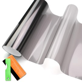 JDMBESTBOY Free Tool Kit 12"x24" (1FT x 2FT) Glossy Light Black Smoke Headlight Taillight Fog Light Side Marker Vinyl Tint Film Self Adhesive