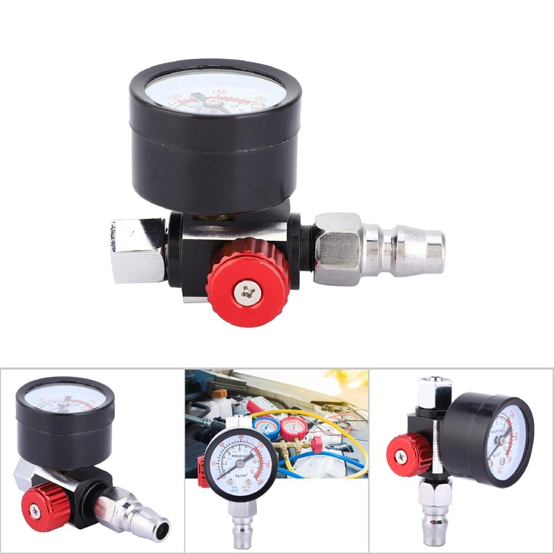 1/4 Inch Pneumatic Air Spray Gun Pressure Regulator with Pressure