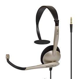 Koss CS95i TRRS Single-Sided On-Ear Communication Headset, Noise Cancelling Electret Microphone, Flexible Microphone Arm, Beige and Black…