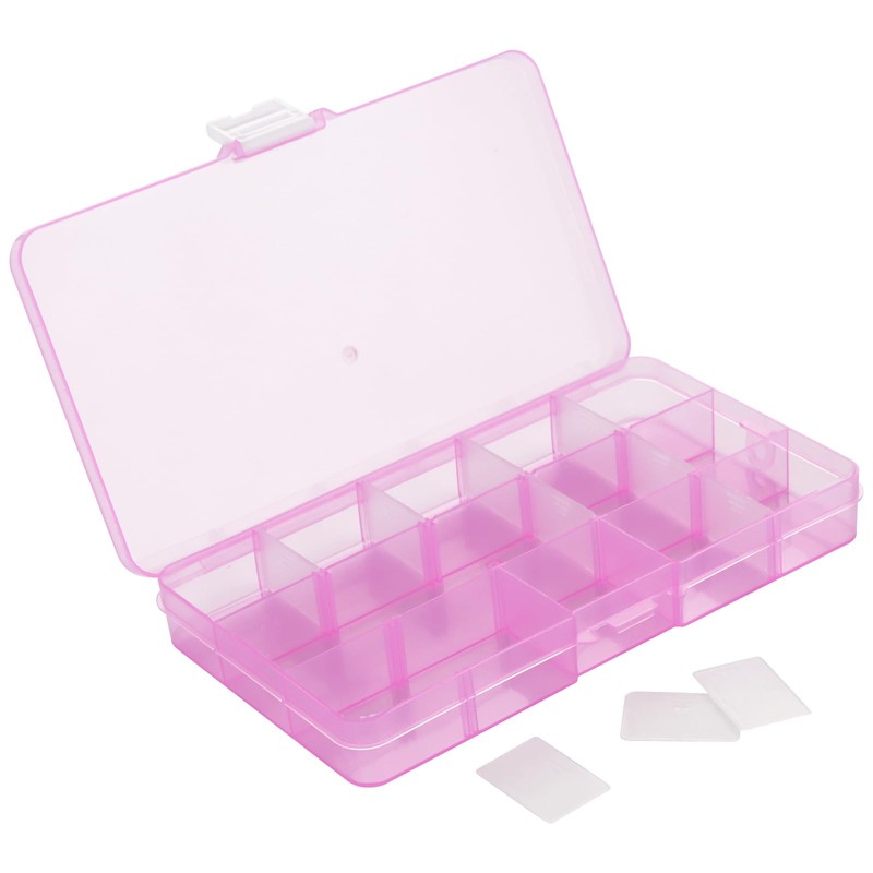 NGOSUET Pack of 12 15 Grid Universal Sorting Boxes, Transparent