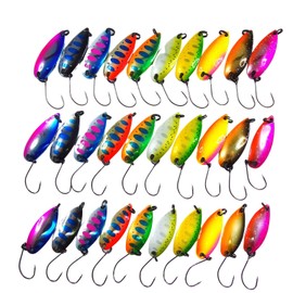momolures Trout Fishing Spoon lure TIMO Native Color 2.8g 3.5g 4.2g Assort Set Forest MIU Style (2.8g 3.5g 4.2g - 30pcs Assort)