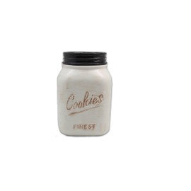 Young's Inc. Ceramic Farmhouse Kitchen Canisters - Mason Cookie Jar - Decorative Jar for Cookies, Candies, and Treats