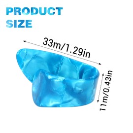 YUXIANLB Light Guitar Picks 12Pcs Thumb Picks Medium Finger Picks Flat Thumbpicks Celluloid Pick Holders Plectrum Color Mixing For Acoustic Guitar Banjo Ukulele Harp Bass Fingerstyle Accessories