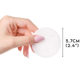 120 Great Value Cotton Rounds for Applying Creams and Lotions on Skin and Face, Great for Removing Makeup, Hypoallergenic Pads, 100% Pure Vegan Cotton (120 Count, White Round Pads)