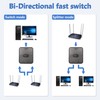 CERRXIAN Network Switch 2 Ports,RJ45 Network Key-Press Switch Splitter Selector