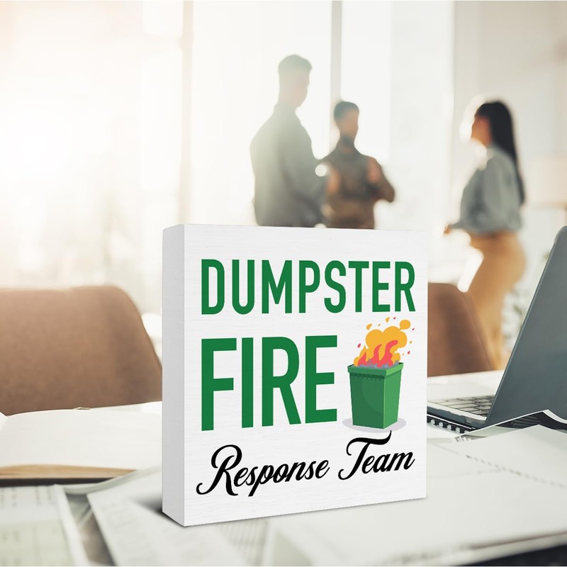 Dumpster Fire Desk Accessories - Funny Office Desk Accessories -